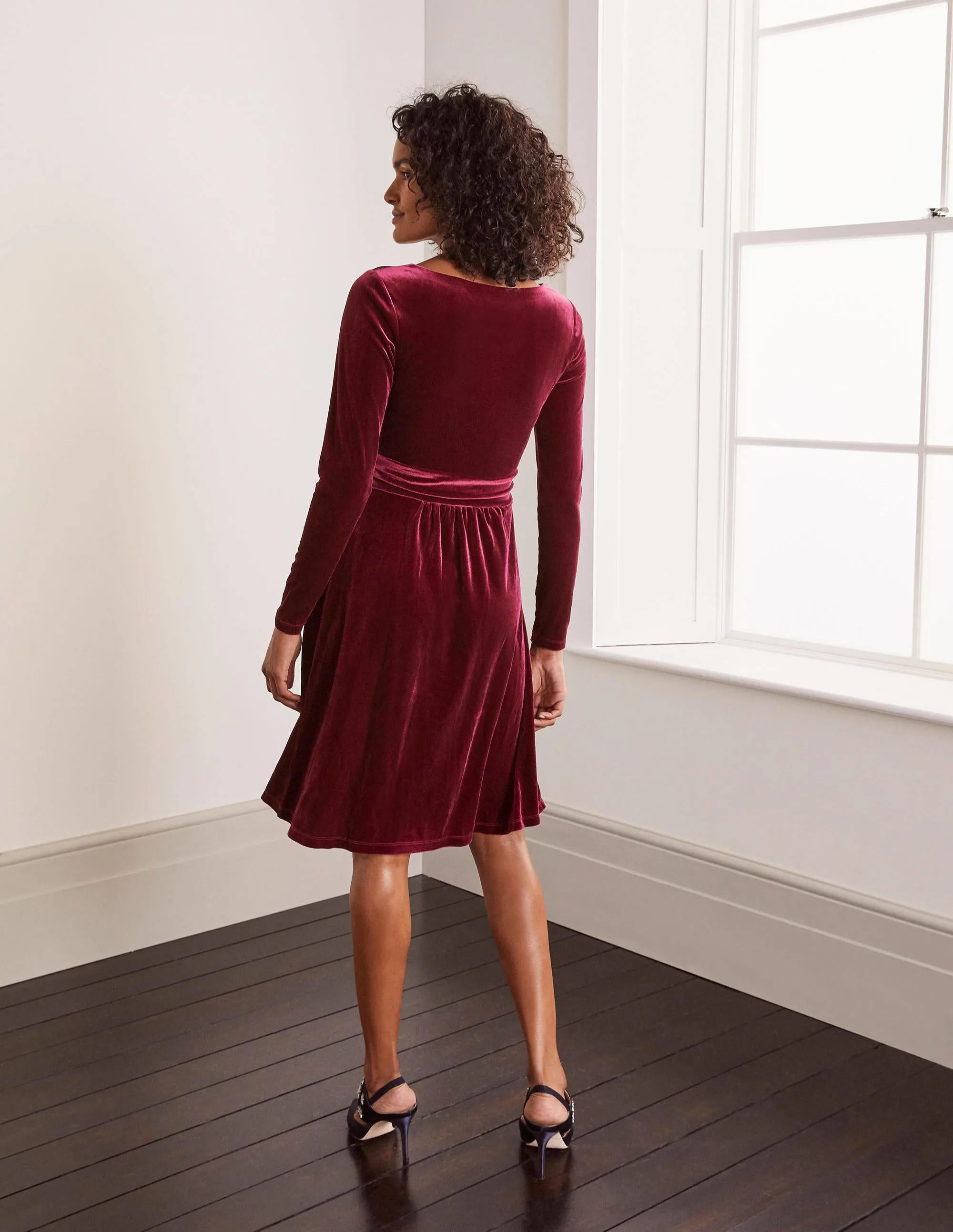 Abigail Velvet Dress-Ruby Ring