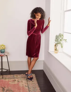 Abigail Velvet Dress-Ruby Ring