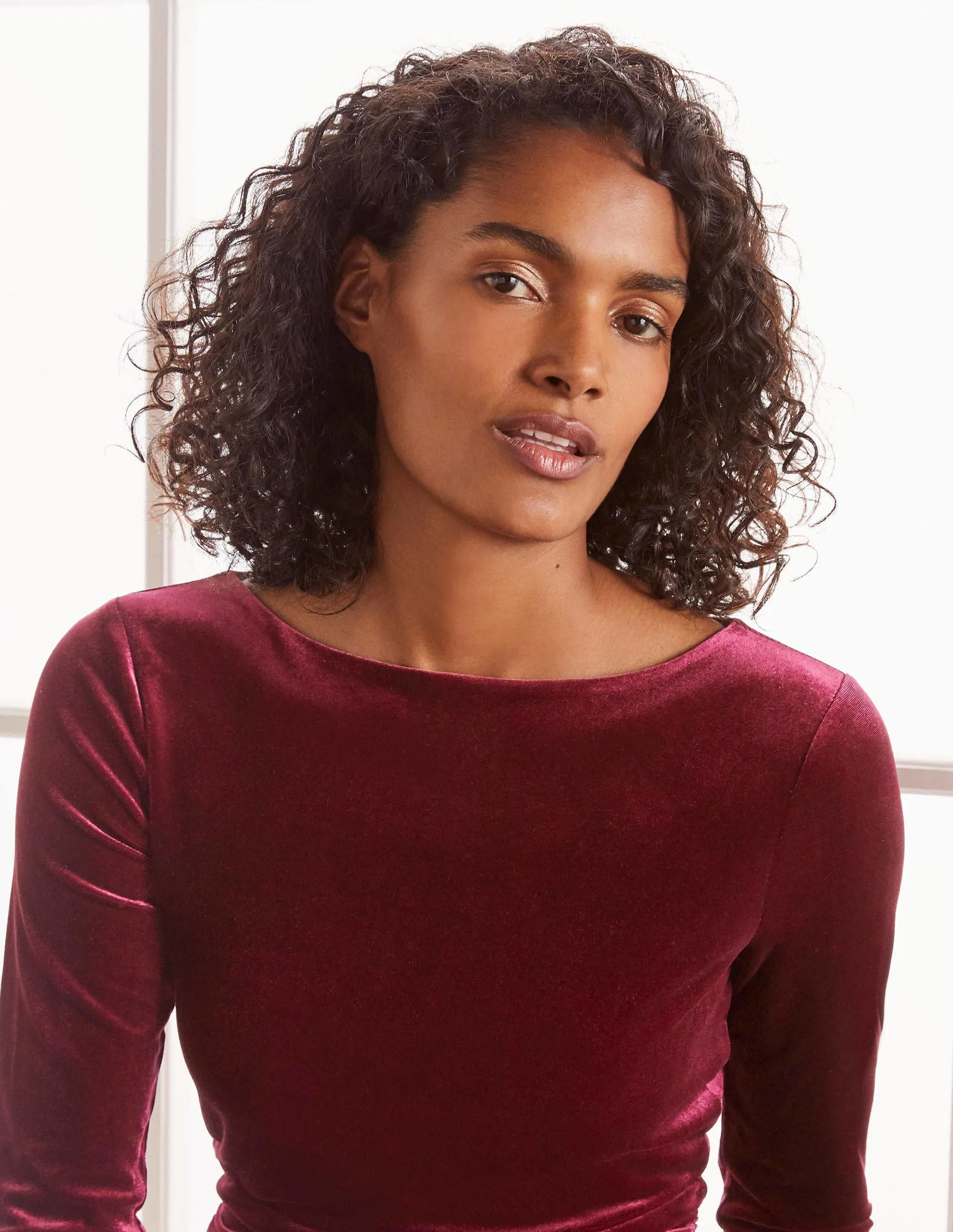 Abigail Velvet Dress-Ruby Ring