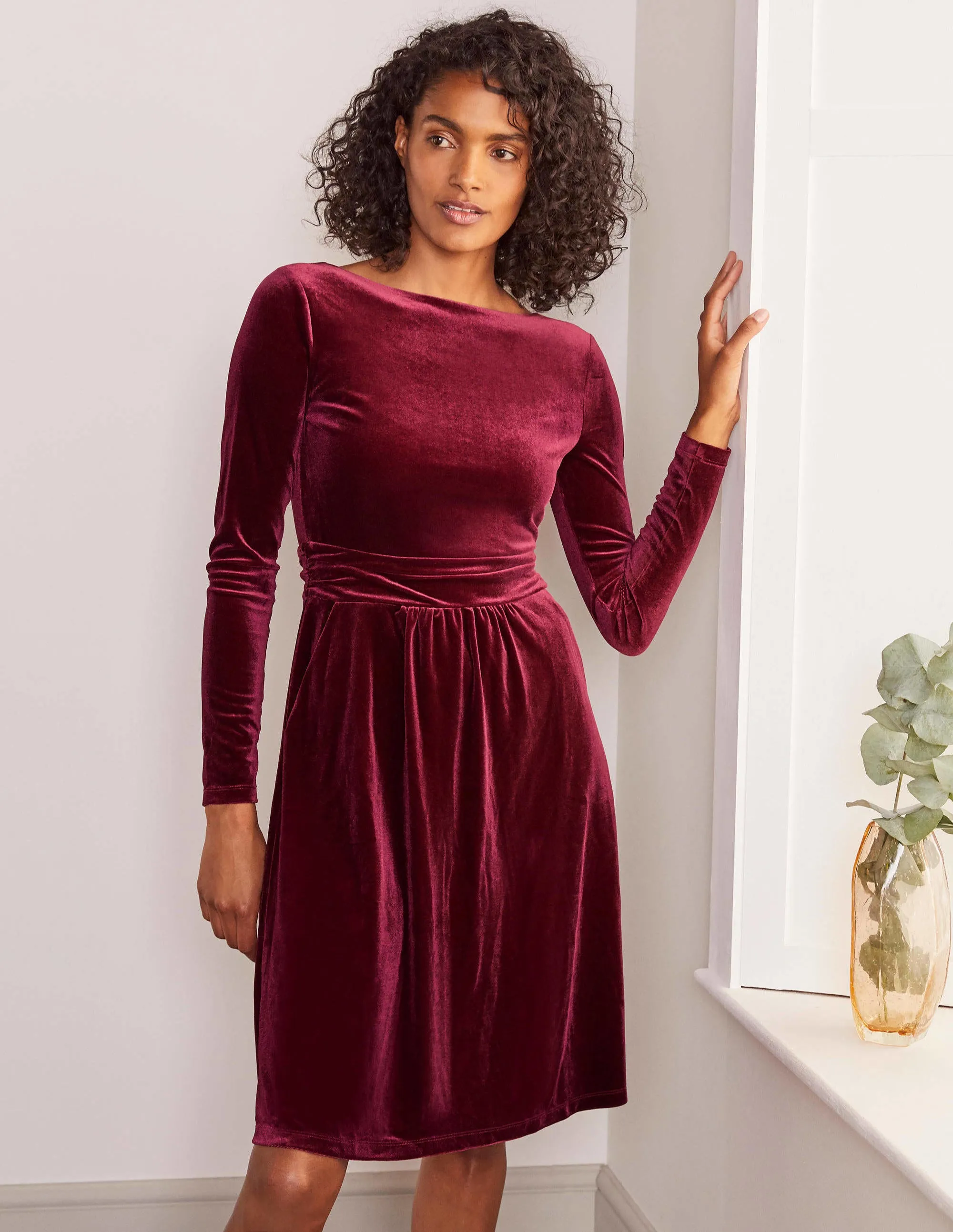 Abigail Velvet Dress-Ruby Ring