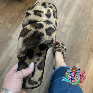 Faux Leopard Kayce Slippers