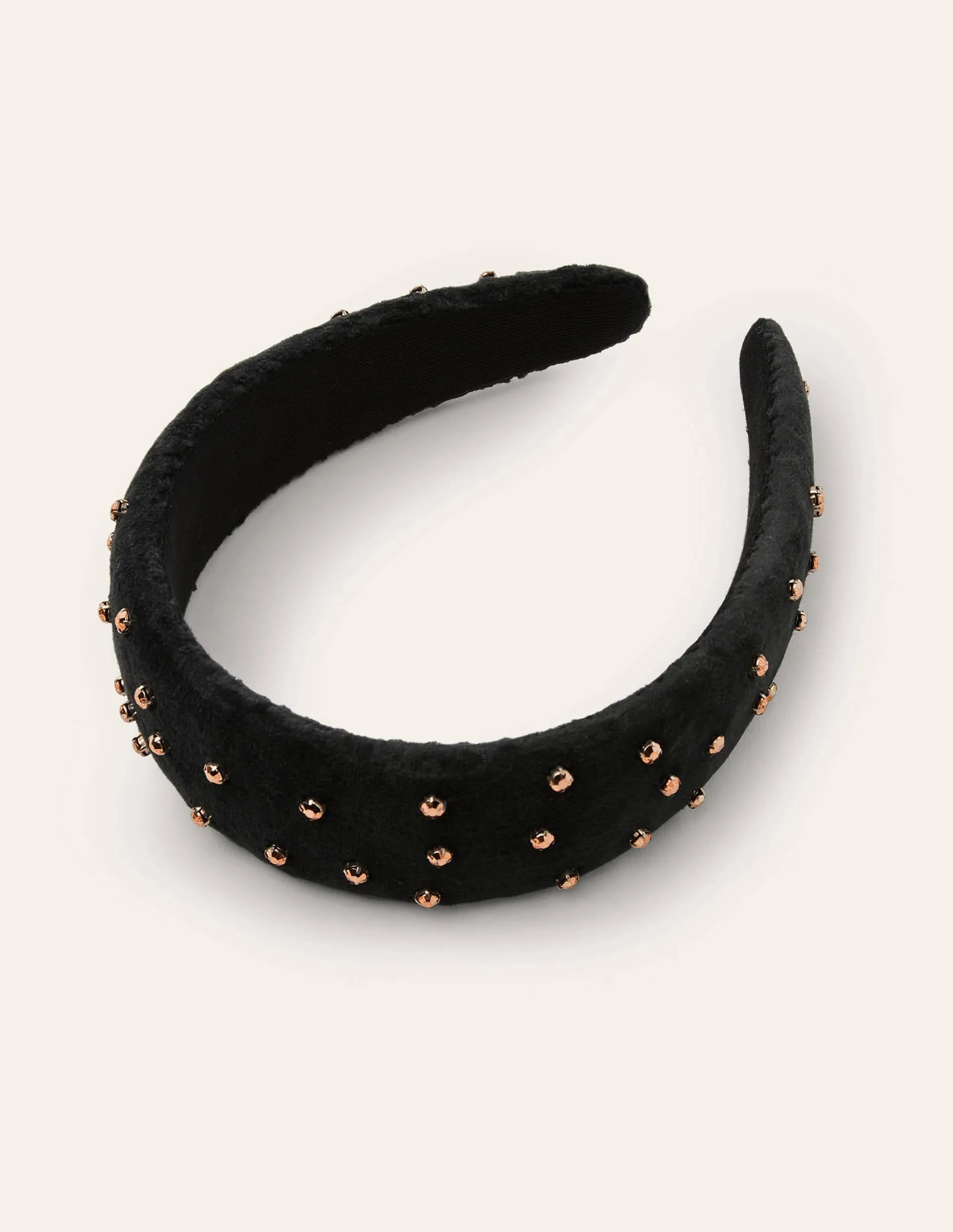 Jewelled Headband-Black/Gold Jewels