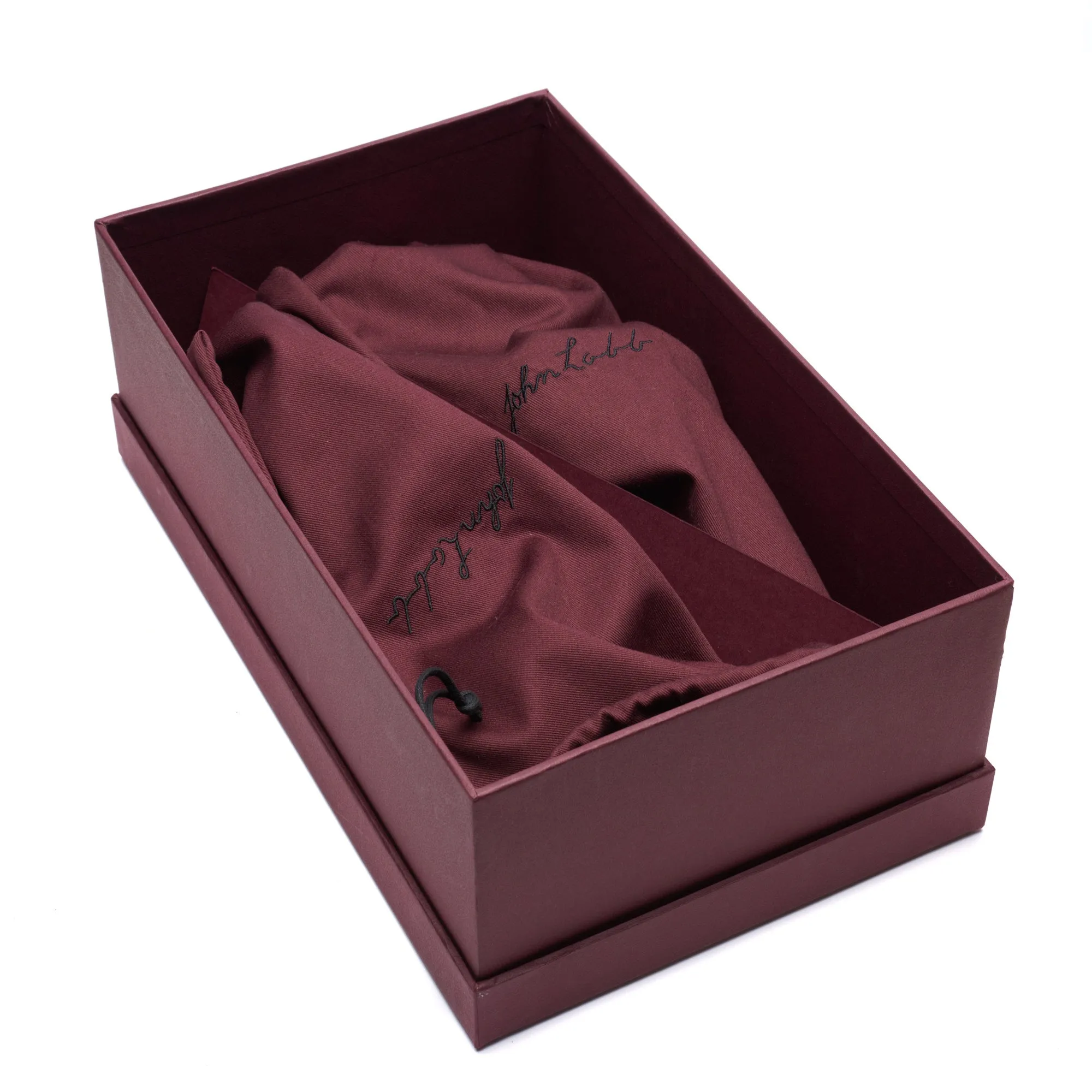 JOHN LOBB Paris Bespoke Dark Cherry Leather Oxford Shoes 7.5D US 8.5 NEW
