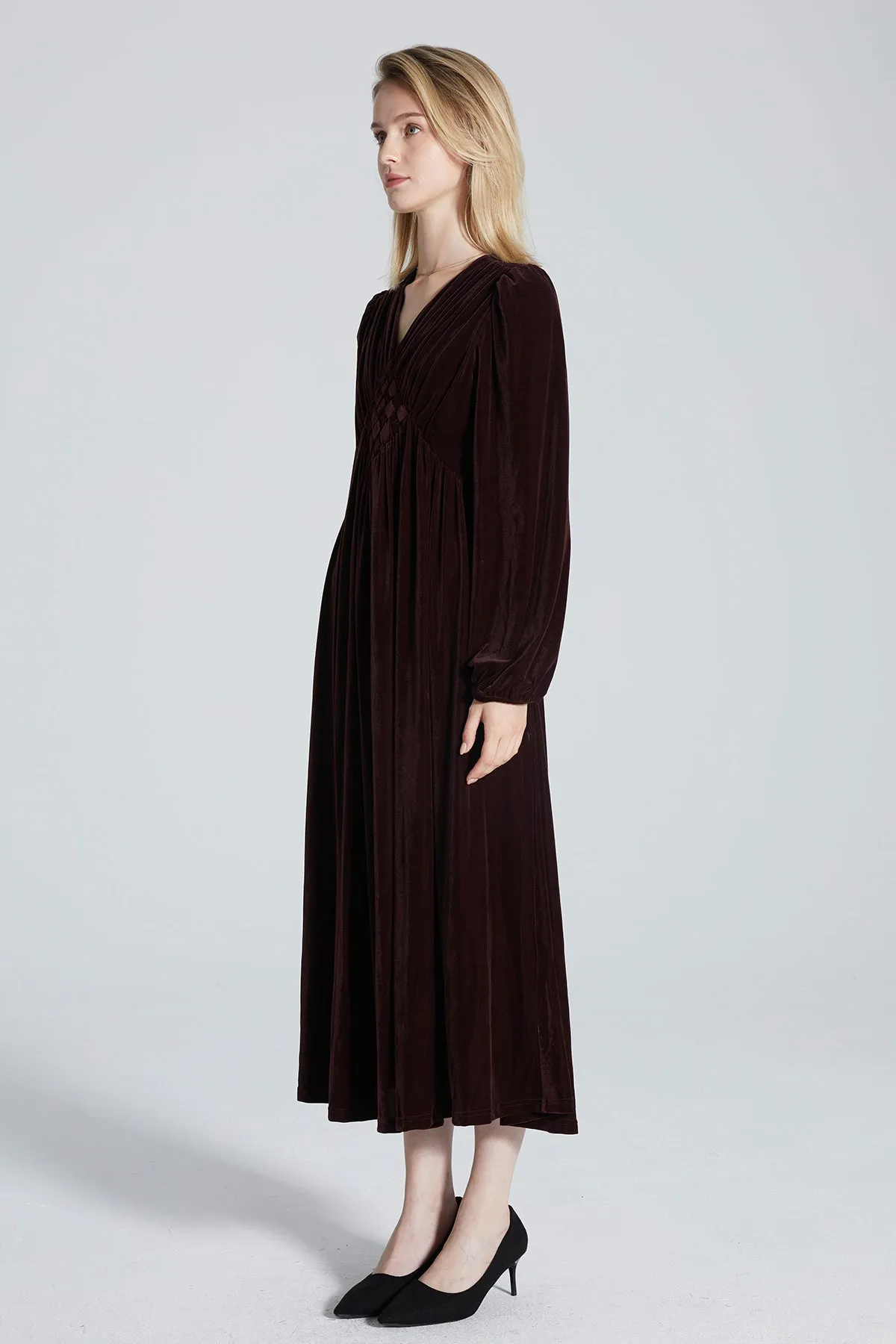 Meghan V-Neck Woven Dress