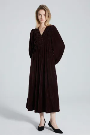 Meghan V-Neck Woven Dress