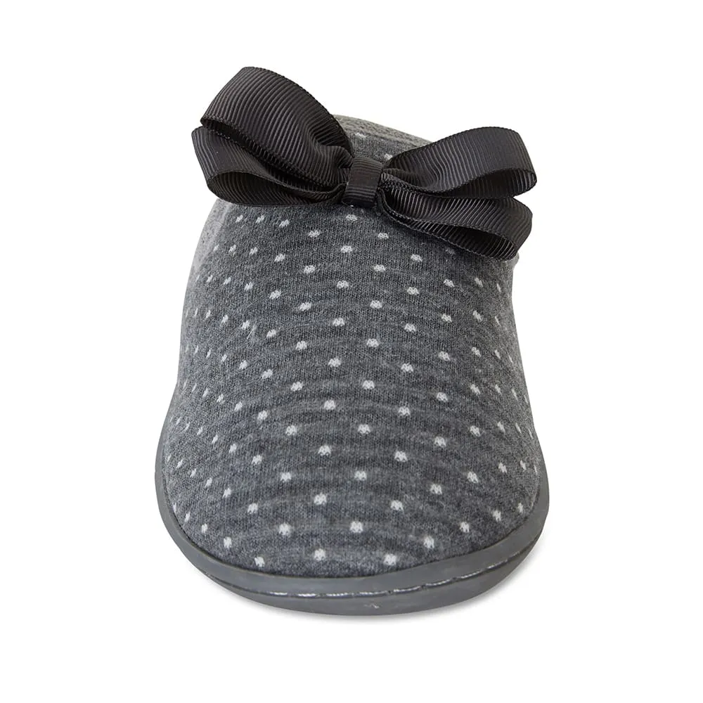 Satire Slipper in Charcoal Fabric
