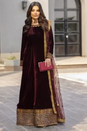 Velvet Noir Long Frock Womenswear by Aleezay  VNA5