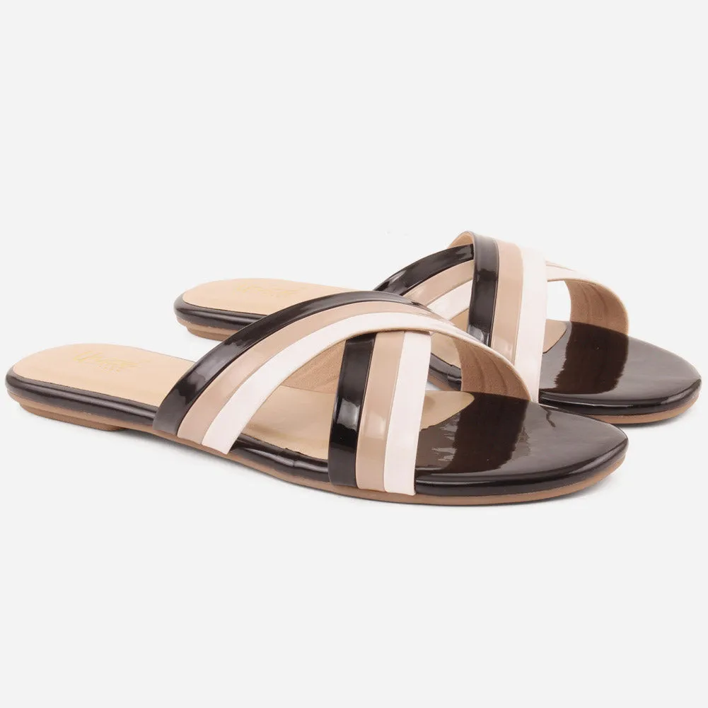 Women "BADY" Multi Color Slip On Slippers