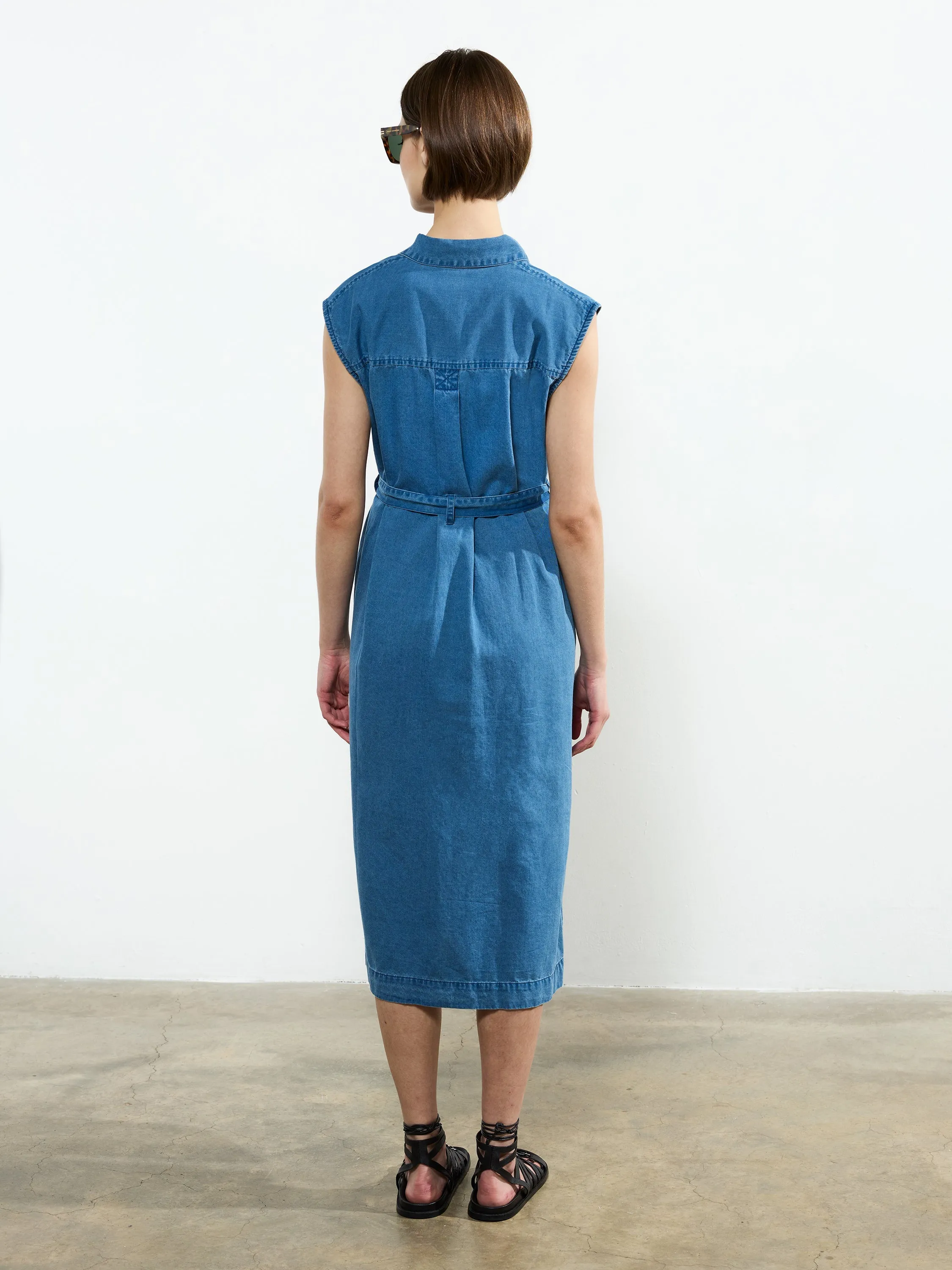 Zaves Chambray Midi Dress